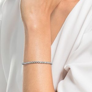 Swarovski bracelet
Round cut, White, Rhodium plated